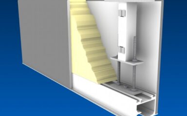 Rail, suspension avec barrière